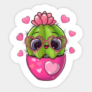 Cute Cartoon Cacti Sticker